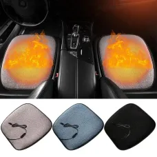 Winter Plush Car Seat Pad Winter Heating Car Seat Cover Heated Cushion 5V 12W Wool Heating Warmer Car Heated Seat Cushion Electric Heating Pad