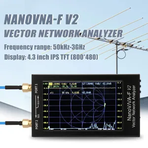 NanoVNA-F V2 50kHz-3GHz V5.0 Vector Network Analyzer IPS 4.3Inch LCD Display S-A-A-2 Antenna Analyzer Short Wave HF VHF UHF
