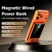 PD20W 5000/10000mAh Magnetic Wireless Power Bank with Digital Display External Battery Power Supply with 1 Input & 2 Outputs Fast Charging for iPhone 17 17Pro 16 15 Pro Max 14 13 for Xiaomi 17pro for Samsung Galaxy S25 Ultra Come with Phone Stand