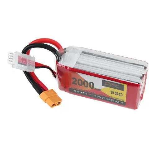 ZOP POWER 11.1V 2000mAh 95C 3S LiPo Battery XT60 Plug With T Adapter Plug for RC Drone