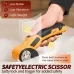 Cordless Electric Scissors Brushless Motor 3.6V Lithium-Ion Battery 2000mAh Tungsten Steel Blade Ultra-Quiet Design for Cutting Fabric Leather Carpet Cardboard USB Rechargeable