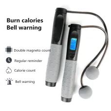 Smart Electric Counting Jump Rope Corded and Cordless 2 in 1 Design 4 Modes Accurate HDisplay Calorie Record Free Adjustable Fitness Rope for Muscle Building Strength Exercise
