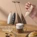 Electric Milk Frother Handheld Mini Whisk for Coffee & Hot Chocolate One-Touch Operation Cordless Rechargeable Easy Clean for Lattes Cappuccino Protein Shakes