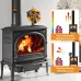6-Blade Heat Powered Fireplace Fan Powered Fan With Temperature Display Strip Fireplace Fan Wood Fan Silent Operation Circulation