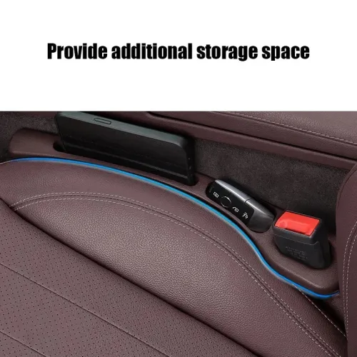 2pcs Car Seat Gap Plug Filler Car Organizer Storage Box Universal Strip Side Seam Car Gap Filler Leak Proof Seat Gap Storage Organizer