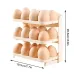 Multi-layer Foldable Anti-drop Egg Organizer Tray with Lid and Handle Egg Holder For Refrigerator-Stackable Egg Storage Container for 24 Eggs Refrigerator Door