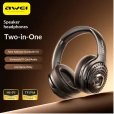 AWEI AT30 Wireless Speaker Headset bluetooth 6.0 Headphone 40mm Titanium-plated Composite Diaphragm HiFi Sound Foldable FM Mode Support AUX TF Card Playback Sports Headphones