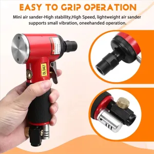 Pneumatic Engraving Mill Machine 12000RPM Air Powered Rear Exhaust Compact Design 90 Degree Angle Grinder Sanding Polishing Tool
