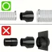 4" To 2-1/2" Hose Tapered Adapter Dust Collection Reducer Fitting Vacuum Attachment Plastic Cone Shape for Woodworking Workshop