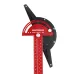 ENJOYWOOD Aluminum Alloy 300mm Angle Positioning T Square Posi Lock Ruler Woodworking Edge Ruler Angle Measure Ruler Scriber Carpentry Tool