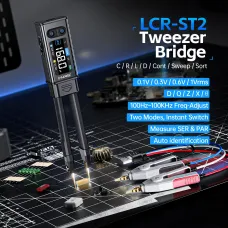 FNIRSI LCR-ST2 2-in-1 Digital Tweezer Bridge LCR ESR Meter SMD Test Kelvin Clip Electronic Component Multifunctional Tester Tool