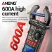 ANENG PN128 Clamp Meter 4000 Count Multimeter AC/DC Current Voltage Resistance Capacitance Temperature Measurement Tool with Backlit LCD