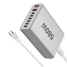 [GaN Tech] Bakeey YMX-580W 580W 8-Port USB PD Charger 2USB-A+6USB-C PD QC Fast Charging Desktop Charging Station EU Plug US Plug for iPhone 16 16 Pro 15 14 13 Pro Max for Xiaomi MIX Flip2 for HUAWEI for SAMSUNG