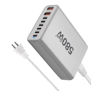 [GaN Tech] Bakeey YMX-580W 580W 8-Port USB PD Charger 2USB-A+6USB-C PD QC Fast Charging Desktop Charging Station EU Plug US Plug for iPhone 16 16 Pro 15 14 13 Pro Max for Xiaomi MIX Flip2 for HUAWEI for SAMSUNG