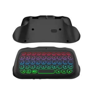 DOBE Wireless bluetooth Keyboard for PS5 Controller with Backlit Wireless Chatpad Built-in Microphone Headphone Jack Easy Installation TP5-35135