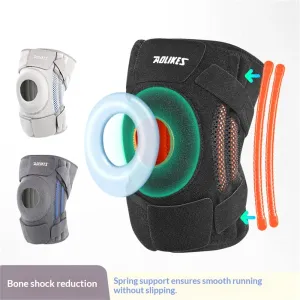 AOLIKE1PCElastic Anti-slip Knee Brace Support Adjustable Pressure Silicone Kneepad Pad for Sports Running Cycling Hiking Walking