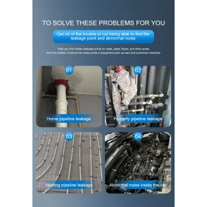 F03 Pipeline Leakage Test High Sensitivity Probe Compact Design Type-C Charging Audio Signal Display 5-7 Hours Working Time