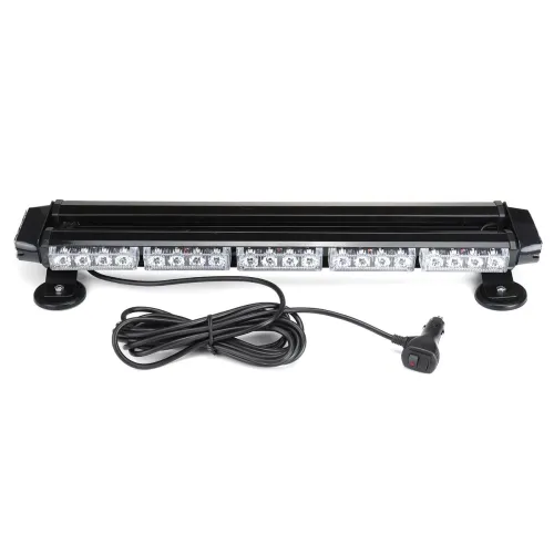 12V 24" 46LED Car Roof Double Side Emergency Strobe Flash Light Lamp Bar Amber For Car Truck Boat