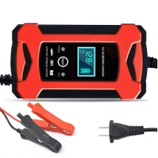 2024 Update 12V 6A Smart Car Battery Charger AC110-240V Electric Battery Charger Suitable For 12V-2Ah-100Ah Motorcycle Car SUV Dry Battery Water Battery Lead Acid