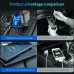 120W 4 in 1 Fast Charging Car Charger Retractable USB Charger with Ambient Light and 2 USB Ports Adapter Type C Apple Charger Port Cable