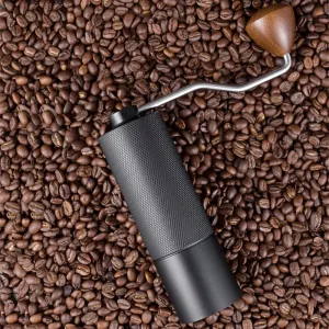 IPRee Manual Portable Coffee Grinder Diamond Grinder CNStainless Steel Core Lengthened Handle Double Bearing Adjustable Coffee Bean Grinder