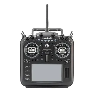 HelloRadioSky V16R Built-in 1W ELRS 4-in-1 CNC RDC90 Metal Gimbal Radio Transmitter Mode 2 with 4.3" Touch Screen for FPV Racing Drone