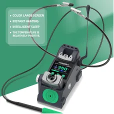 HANDSKIT S5 Portable Welding Station Rapid Heating Intelligent Sleep Function Adjustable Temperature 100-450 Compatible with 210 245 115 Handles Large Color Screen Compact Design