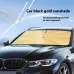 Coated Car Sunshade Umbrella Thickened V-Shaped Opening Front Windshield Curved Handle Car Anti UV Umbrella 360 Center Pole Rotation