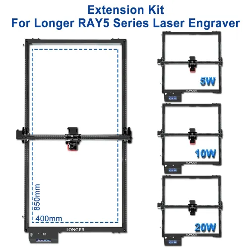 EU/US DirectLONGER Extension Kit for Longer RAY5 Laser Engraver
