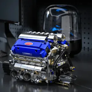 TUOMU T1112 Motor Driven MOC V8-TURBOCHARGED ENGINE Building Blocks Assembly Kit for Children Gift Brick Toys