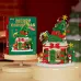Christmas Elk Deer Santa Claus Building Blocks City Snow House Xmas Tree Decor. Bricks with Light Set Toys for Children Kids Gift