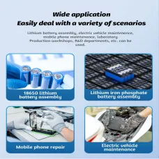 Docreate-756 Small Hand-Held Spot Welder 800A 4.2V LED Display Portable Lightweight ABS Welder Machine