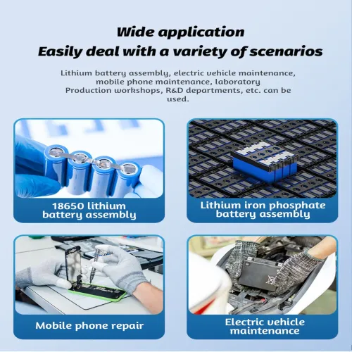 Docreate-756 Small Hand-Held Spot Welder 800A 4.2V LED Display Portable Lightweight ABS Welder Machine