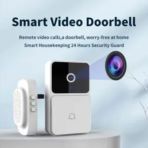 WIFI Video Doorbell Door Camera Wireless Night Vision Smart Home Security HD Door Bell Two Way Intercom Voice Change for Home Visual Doorbell
