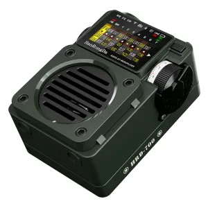 Hanrongda HRD-700 Radio Full Band MW/FM/SW/WB Radio Portable Multimedia Music Player 110 Stations Supports bluetooth TF Card Receiver Signal for Home Gatherings Outdoor Activities