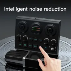 F10 Dual Microphone Sound Card Portable Karaoke Entertainment Universal Support All Microphones Instruments
