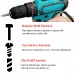 VIOLEWORKS 2 Speed Power Drills 6000maAh Cordless Drill 3 IN 1 Electric Screwdriver Hammer Drill with 2pcs Batteries