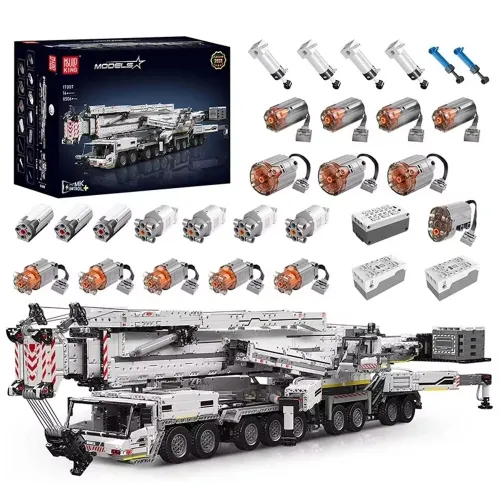 Mould King 17007 17008 Technical Truck Building Block Remote Control Liebherred LTM 11200 Crane Model Kids Christmas Car Toys