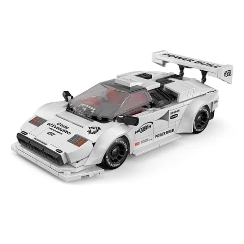 POWER BUILT METAMORPH Series PB8844 PB8845 for Ferrari Rambo Supercar Model Building Block Assembly Kit with Container Display Box Brick Toy Set for Kids Children Gift