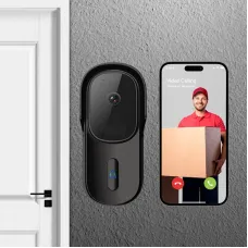 WF001S-801D 5MP Smart Camera Visual Doorbell PIR Motion Detection Two-way Audio IP65 Waterproof Tuya APP Voice Control with Alexa Google Assistant