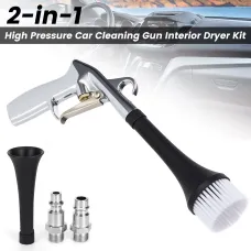 High Pressure Blower Interior Cleaner Car Cleaning Machine Interior Dryer Car Detailing Kit Interior Cleaner 360 Degree Swivel Air Blow Machine with Tapered Nozzle Detail Brush for Efficient Cleaning