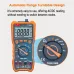 NJTY T28B TRMS Digital Multimeter 6000 Counts True RMS 20A Input AC DC Voltage Current Resistance Temperature Continuity Capacitance Measurement Battery Powered Non Slip