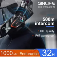 Coralme Y80 2X Motorcycle Intercom Helmet Bluetooth Headset 800 Meters Two-Person Intercom Suitable For Third-Party Helmet Headset