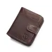 BULLCAPTAIN Genuine Leather Mens Zipper Wallet RFID Blocking Short Wallet Vintage Multi-card Holder Secure Coin Purse Compact Design Money Clip Stylish