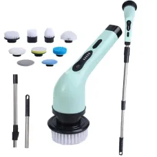 2000mAh Multifunctional Cordless Electric Cleaning Brush with 9 Brush Heads Electric Cleaning Brush Bathroom Window Kitchen Automotive Household Rotating Cleaning Machine