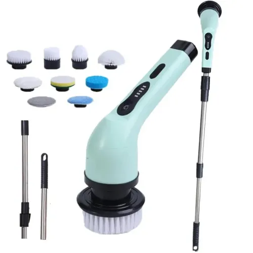 2000mAh Multifunctional Cordless Electric Cleaning Brush with 9 Brush Heads Electric Cleaning Brush Bathroom Window Kitchen Automotive Household Rotating Cleaning Machine
