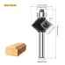 1/4 Inch 6mm 8mm Shank 45 Bevel Chamfer Milling Cutter Router Bit Tungsten Carbide HRC93 Precision Tool Double Blade