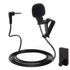 Car Audio Microphone 3 Meters 2.5mm Jack Plug External Microphone Dual Mounting Options for Car Radio Receiver