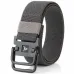 ENNIElastic Tactical Belts Combat Tactical Designer Belts For Jeans Pants 2 Ring Buckles Solid Casual Nylon Strap Canvas Waist Belt