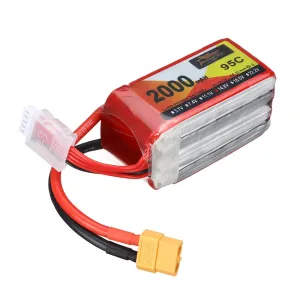 ZOP Power 14.8V 2000mAh 95C 4S LiPo Battery XT60 Plug for RC Drone